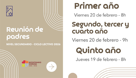 Reuni&oacute;n de Padres - Nivel Secundario 2026