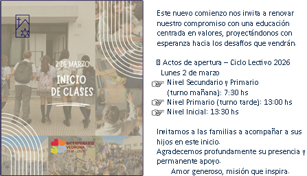 Inicio Ciclo Lectivo 2026